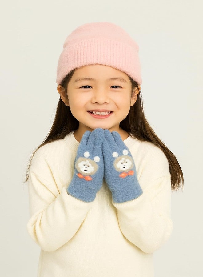 NAT Winter Warm Soft Gloves for 5-8 Year Boys & Girls | Cute Cartoon Design | Unisex Kids Gloves | Pack of 1 (Assorted Color) - Image 2